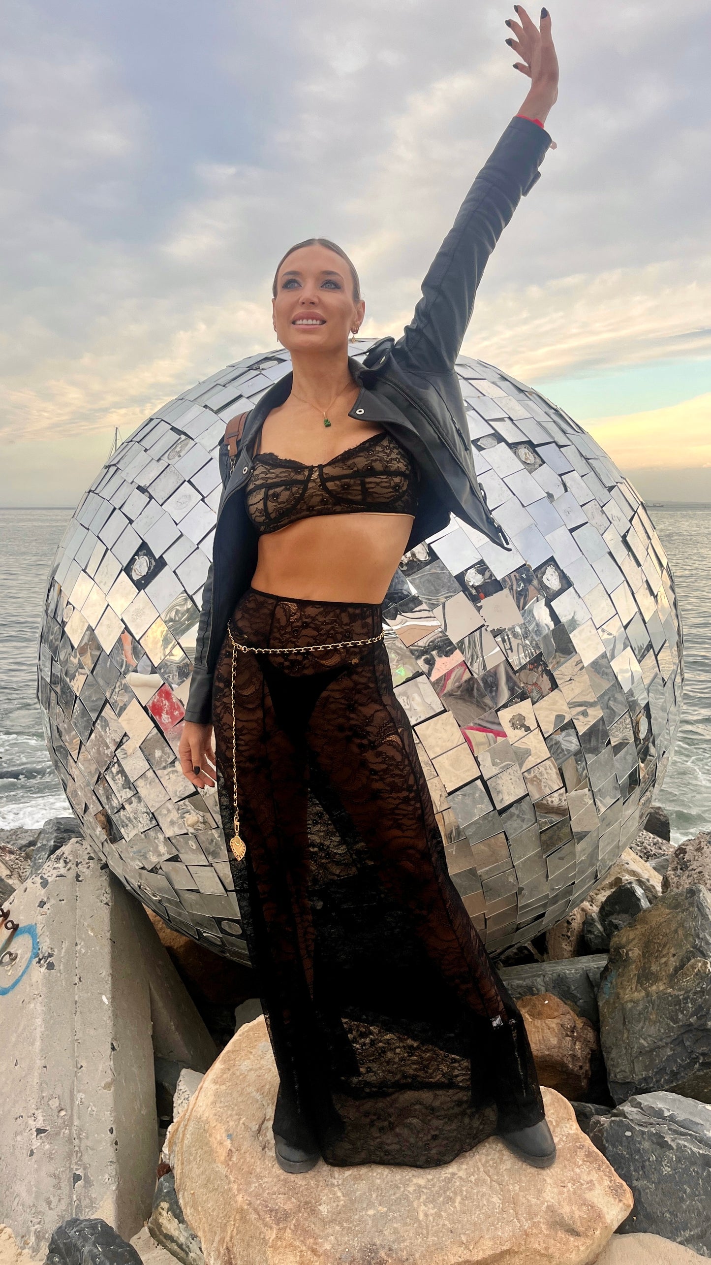 Lace Skirt, and crop top