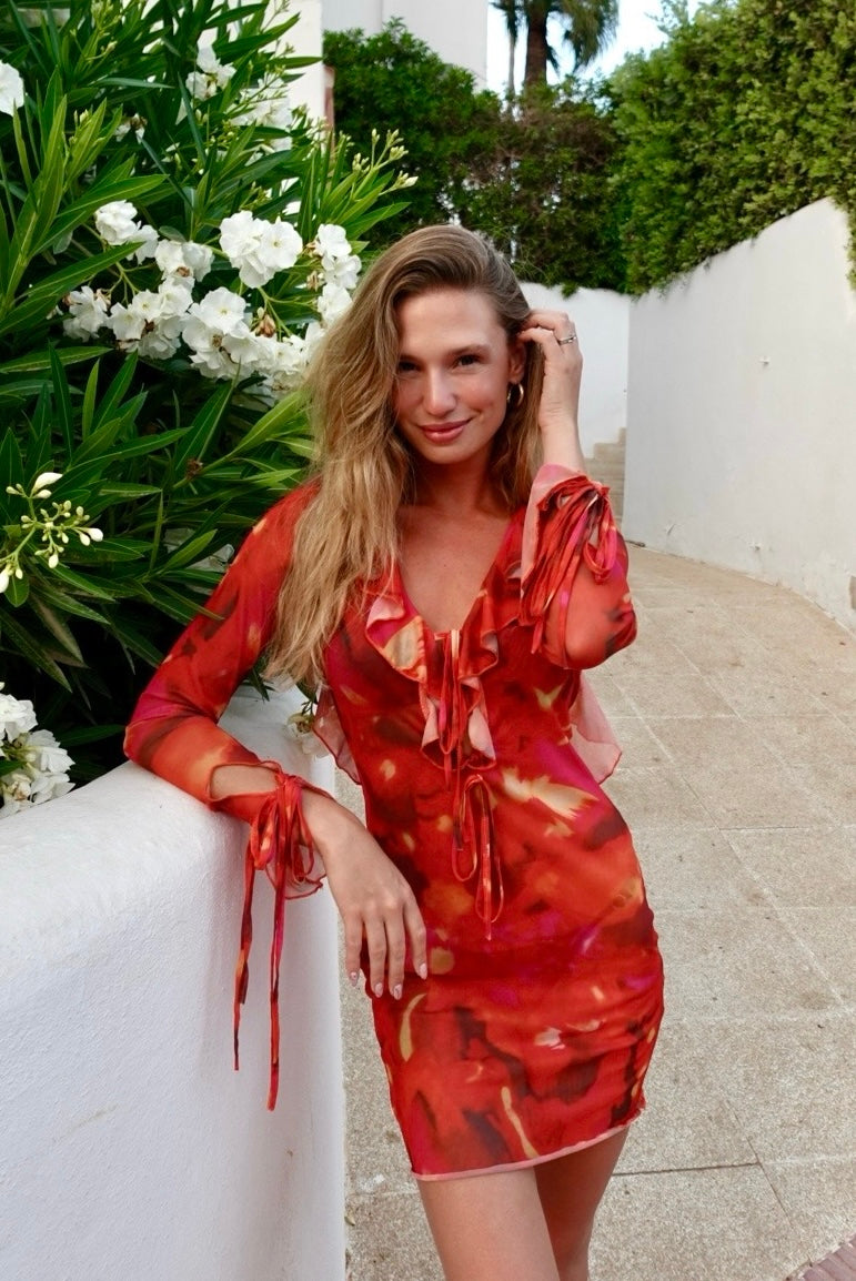 Red Tassel Dress KAAL. Red Tassel Dress KAAL.