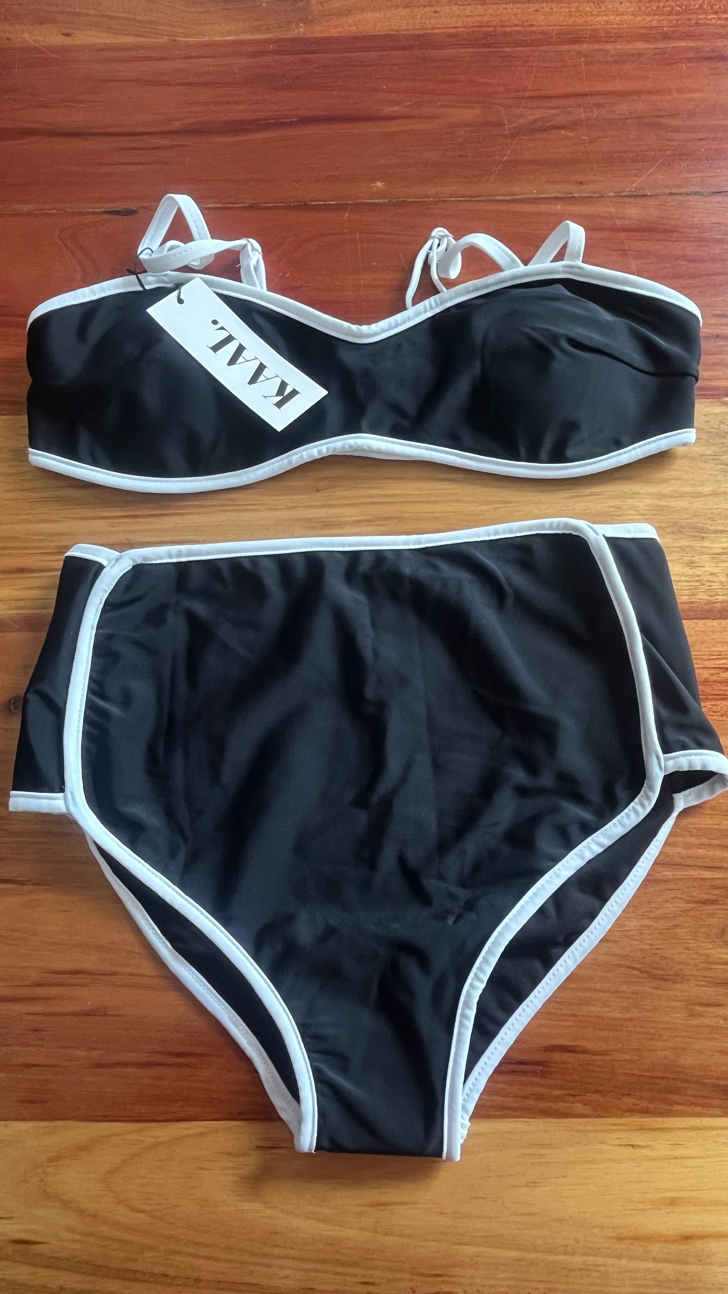 Active Bikini Black & White Bikini