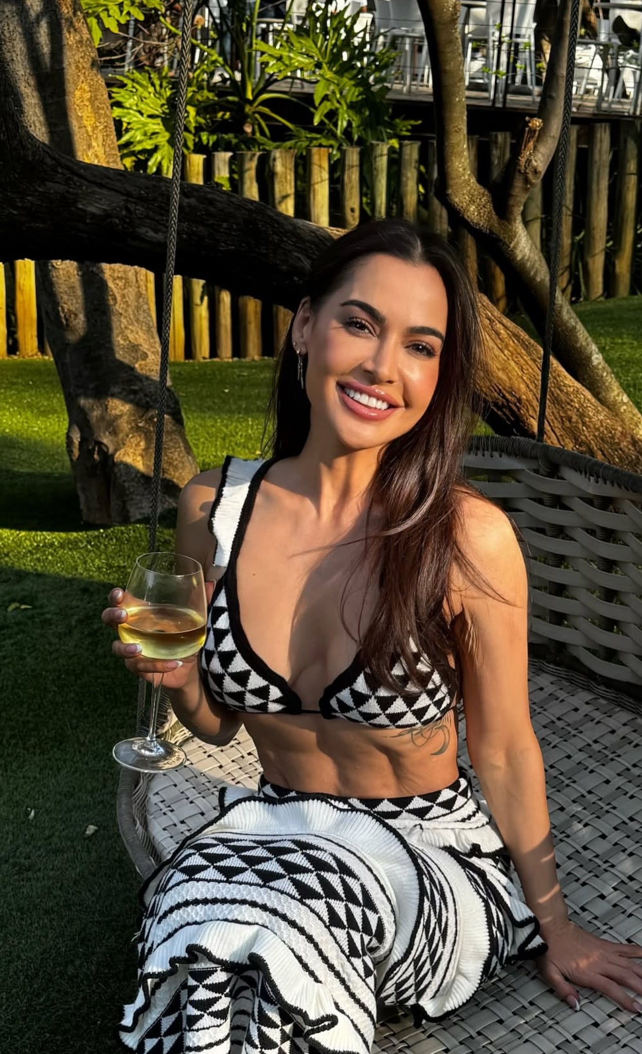 Black and White Knit Set